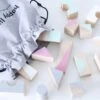 Wooden Blocks - Spring Tones Packed In Cotton Bag - Wooden Toys - Building Blocks - Baby Gift - Christmas Gift For Kids -Jewellery Soldes Boutique il fullxfull.1302544259 c6o2