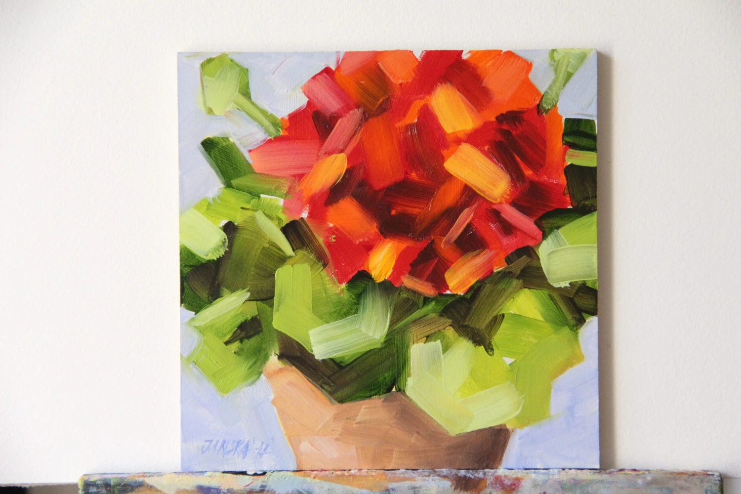 Geranium Flower Painting, Original Flower Painting, Oil Painting, Christmas Gifts, Birthday Gifts 3 Geranium Flower Painting, Original Flower Painting, Oil Painting, Christmas Gifts, Birthday Gifts