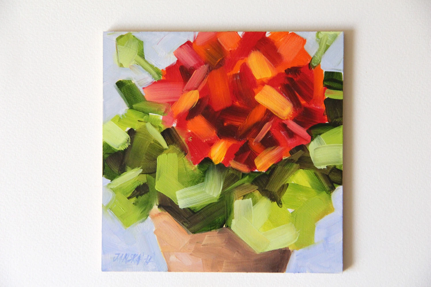 Geranium Flower Painting, Original Flower Painting, Oil Painting, Christmas Gifts, Birthday Gifts 6 Geranium Flower Painting, Original Flower Painting, Oil Painting, Christmas Gifts, Birthday Gifts - Image 4