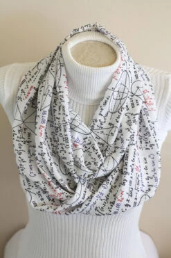 Math Teacher Infinity Scarf Math Scarf College Student Gift Geek Nerd Gift Women Accessories Teacher Gift Christmas