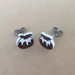 Christmas Pudding Earrings -Jewellery Soldes Boutique il fullxfull.1330054916 ifzh
