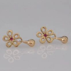 14k Gold Earrings, Dangle Solid Gold Earrings, Gold Earrings Gift For Mom, Christmas Gift Idea, Dainty Flower Earring, Everyday Earrings 18 14k Gold Earrings, Dangle Solid Gold Earrings, Gold Earrings Gift For Mom, Christmas Gift Idea, Dainty Flower Earring, Everyday Earrings -Jewellery Soldes Boutique il fullxfull.1333240461 5dvm