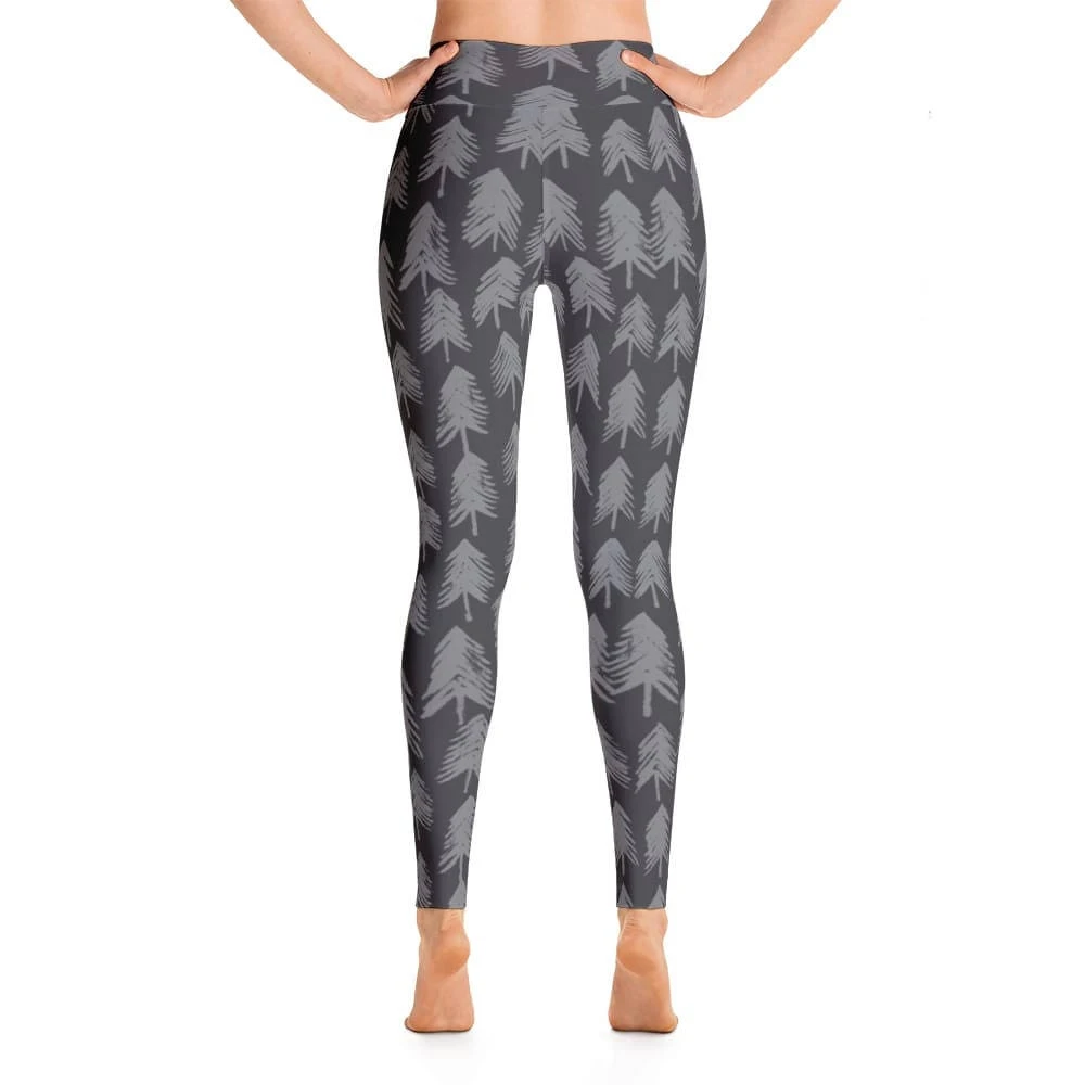 Gray Pine Tree Leggings. Great For Winter, Christmas. Polyester & Spandex Blend. Size XS-XL. Printed And Sewn In USA. 10 Gray Pine Tree Leggings. Great For Winter, Christmas. Polyester & Spandex Blend. Size XS-XL. Printed And Sewn In USA. - Image 8