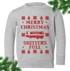 Merry Christmas Shitter's Full Bodysuit. Ugly Christmas Vacation Bodysuit. Christmas Sweater Toddler. Tacky. Funny Photo Outfit. Newborn -Jewellery Soldes Boutique il fullxfull.1333909488 o95n