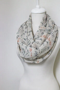 Math Teacher Gift Mathematics Pattern Scarf Infinity Scarf Fall Fashion Geek Woman Gift For Her Girlfriend Mathematician Gift Christmas Gift -Jewellery Soldes Boutique il fullxfull.1336797879 pfuv