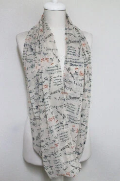 Math Teacher Gift Mathematics Pattern Scarf Infinity Scarf Fall Fashion Geek Woman Gift For Her Girlfriend Mathematician Gift Christmas Gift -Jewellery Soldes Boutique il fullxfull.1336797931 kmwa