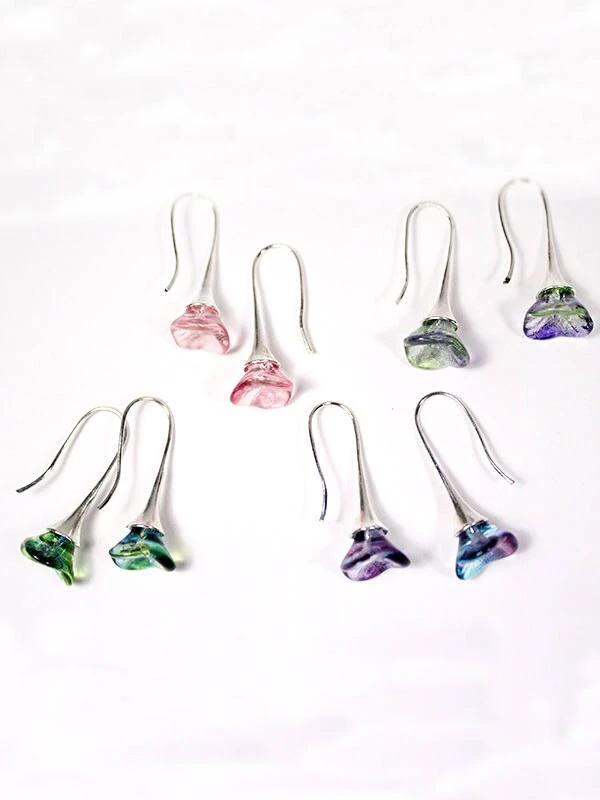 Everyday Earrings Silver - Blue Earrings Green Jewelry For Women Gift Christmas - Small Flower Purple Minimal Earrings 18 Birthday Gifts 8 Everyday Earrings Silver - Blue Earrings Green Jewelry For Women Gift Christmas - Small Flower Purple Minimal Earrings 18 Birthday Gifts - Image 6