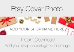 Etsy Cover Photo, Christmas Etsy Banner, Christmas Cover Photo, Festive Stock Photo, Shop Banner Download