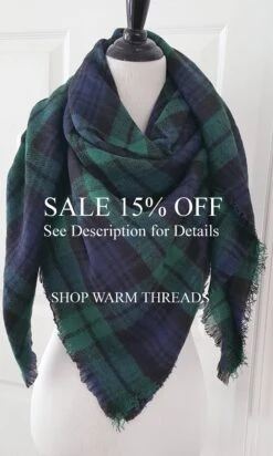 Monogrammed Scarf, Plaid Blanket Scarf, Blanket Scarf, Plaid Scarf, Gift For Her, Oversized Blanket Scarf, Plaid Scarf, Christmas Gifts