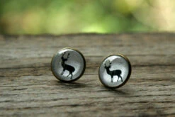 Reindeer Earrings, Reindeer On Snow, Reindeer Studs, Winter Earrings, Christmas Earrings, Christmas Reindeer, Scandinavian Earrings