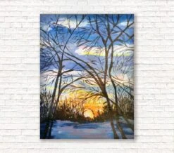 Christmas Gift Living Room Decor Desktop Decor Small Wall Art Fireplace Hall Interior Cozy Original Winter Sunrise Landscape 9x7" 21 Christmas Gift Living Room Decor Desktop Decor Small Wall Art Fireplace Hall Interior Cozy Original Winter Sunrise Landscape 9x7" -Jewellery Soldes Boutique il fullxfull.1349487824 dox2