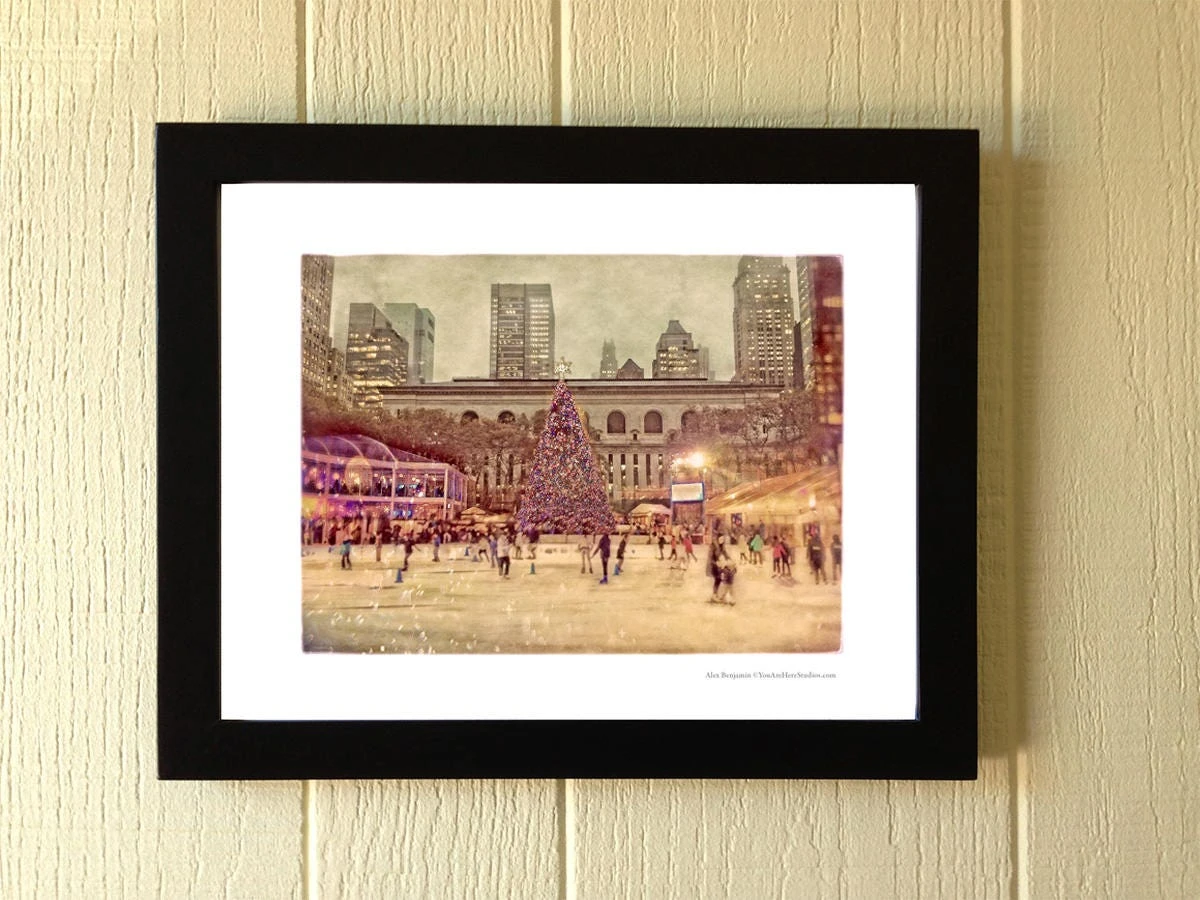 NYC Christmas Tree, Bryant Park Tree, Christmas Village Tree, Ice Skate, Rink, New York City Christmas, Winter Village, FREE SHIPPING! 4 NYC Christmas Tree, Bryant Park Tree, Christmas Village Tree, Ice Skate, Rink, New York City Christmas, Winter Village, FREE SHIPPING! - Image 2