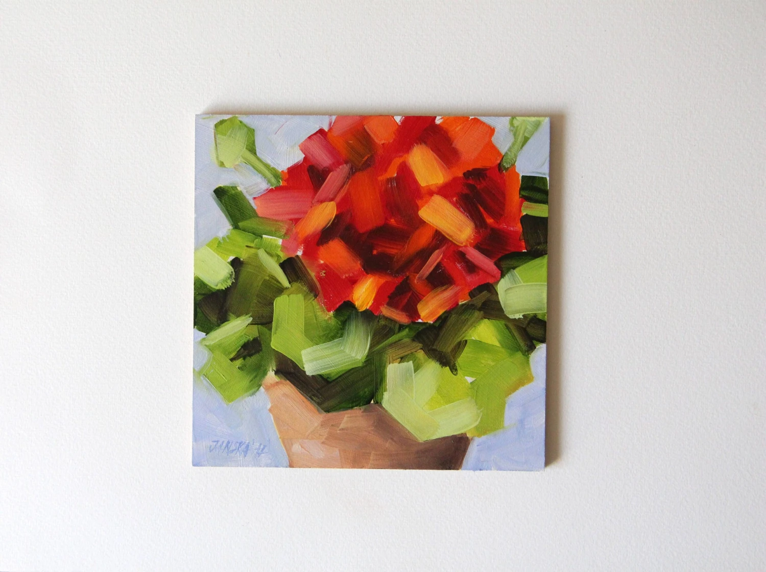 Geranium Flower Painting, Original Flower Painting, Oil Painting, Christmas Gifts, Birthday Gifts 5 Geranium Flower Painting, Original Flower Painting, Oil Painting, Christmas Gifts, Birthday Gifts - Image 3