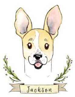Custom Christmas Pet Gift, Pet Portrait, Watercolor Illustration, Dog Lover Gift -Jewellery Soldes Boutique il fullxfull.1368275565 kfdj