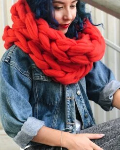 Chunky Cowl Scarf, Arm Knitted Scarf, Knit Loop Scarf, Chunky Thick Knit Oversized Scarves, Christmas Gifts For Friends -Jewellery Soldes Boutique il fullxfull.1373476239 ruo5