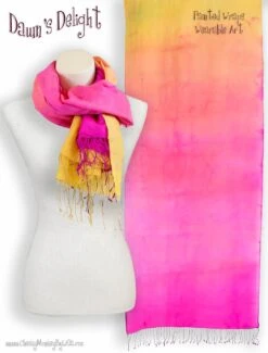 Ombre Hot Pink Scarf, Wool & Silk Painted Shawl Gift For New Mom, Gift Idea For Women, Colourful Christmas Gift, Bridesmaid Gift Wool Scarf