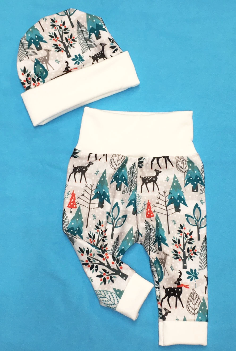 Newborn Baby Boy, Christmas Outfit, My First Christmas, Snowy Winter Wonderland Leggings And Hat, Baby Boy Coming Home,Hospital Outfit 4 Newborn Baby Boy, Christmas Outfit, My First Christmas, Snowy Winter Wonderland Leggings And Hat, Baby Boy Coming Home,Hospital Outfit - Image 2