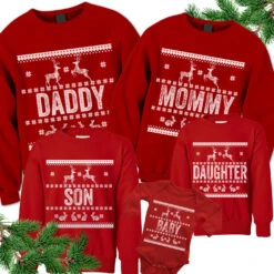 Ugly Christmas Sweaters. Matching Christmas Sweatshirts. Custom Family Christmas Shirts. Tacky Outfits. Bodysuit. Toddler Youth Kids Adult.