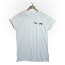 Happy Pocket Tshirt Shirt Top Tee Quote Text Slogan Emotions Love Christmas Gift Tumblr Men Tumblr Women Graphic Funny Cute Bliss Happiness