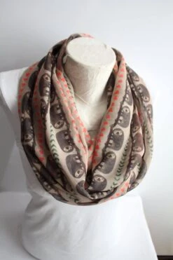Sloth Scarf Hanging Sloth Infinity Scarf Women Accessories Cute Gifts For Friend Christmas Gift Ideas Funny Gift For Her Sloth Gifts -Jewellery Soldes Boutique il fullxfull.1383043928 3gv8