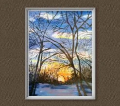 Christmas Gift Living Room Decor Desktop Decor Small Wall Art Fireplace Hall Interior Cozy Original Winter Sunrise Landscape 9x7" 20 Christmas Gift Living Room Decor Desktop Decor Small Wall Art Fireplace Hall Interior Cozy Original Winter Sunrise Landscape 9x7" -Jewellery Soldes Boutique il fullxfull.1396767671 c5e0