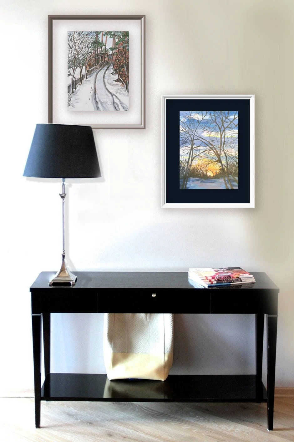 Christmas Gift Living Room Decor Desktop Decor Small Wall Art Fireplace Hall Interior Cozy Original Winter Sunrise Landscape 9x7" 8 Christmas Gift Living Room Decor Desktop Decor Small Wall Art Fireplace Hall Interior Cozy Original Winter Sunrise Landscape 9x7" - Image 6