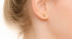 Christmas Sale - Gold Studs Earrings - Tiny Stud Earrings - Gold Ball Earrings - Ball Stud Earrings - Tiny Post Earrings -Jewellery Soldes Boutique il fullxfull.1397686437 b3kj