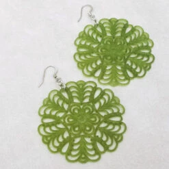Vintage Statement Earrings, Large Lucite Filigree Earrings, Colorful Lightweight Earrings, Christmas Gift For Women -Jewellery Soldes Boutique il fullxfull.1423525242 nrl5