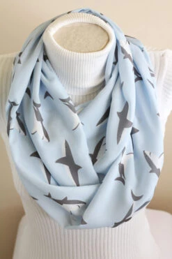 Shark Scarf Mama Shark Gifts Infinity Scarf Shark Lovers Gift Ideas Christmas Gift -Jewellery Soldes Boutique il fullxfull.1426967483 bhi9