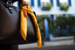 Designer Silk Bandana | Gift For Her | Festive Season Gift | Christmas Gift | Yellow