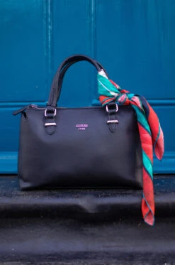 Designer Silk Bandana | Gift For Her | Festive Season Gift | Christmas Gift | Green & Red