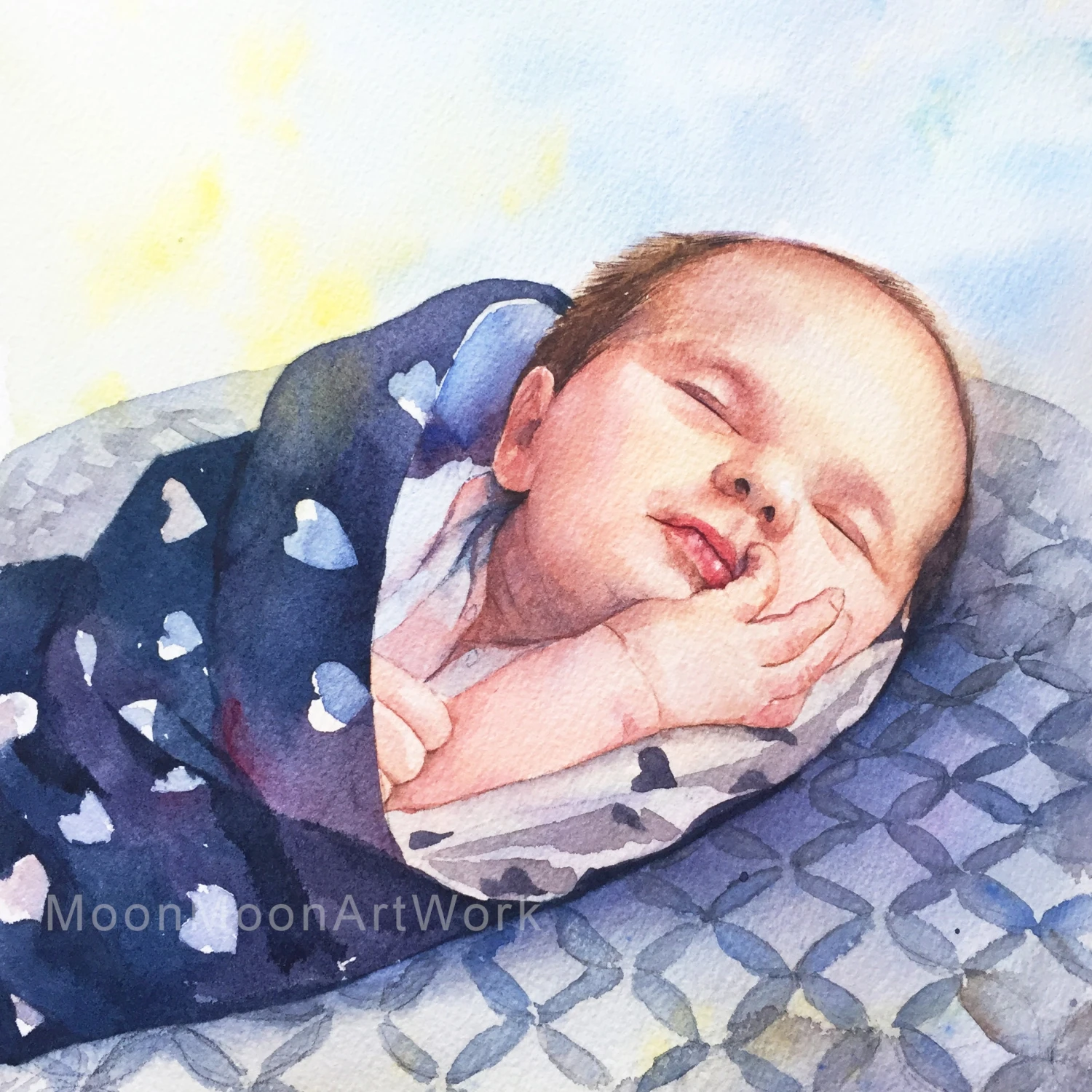 ORIGINAL Custom Family Portrait Watercolor Painting From Photo To Handmade Personalized Kids Portrait Anniversary Gift, Christmas Gift 4 ORIGINAL Custom Family Portrait Watercolor Painting From Photo To Handmade Personalized Kids Portrait Anniversary Gift, Christmas Gift - Image 2