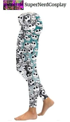 Jack Skellington Inspired Leggings, Nightmare Before Christmas Leggings, Halloween Leggings -Jewellery Soldes Boutique il fullxfull.1508410509 no1g
