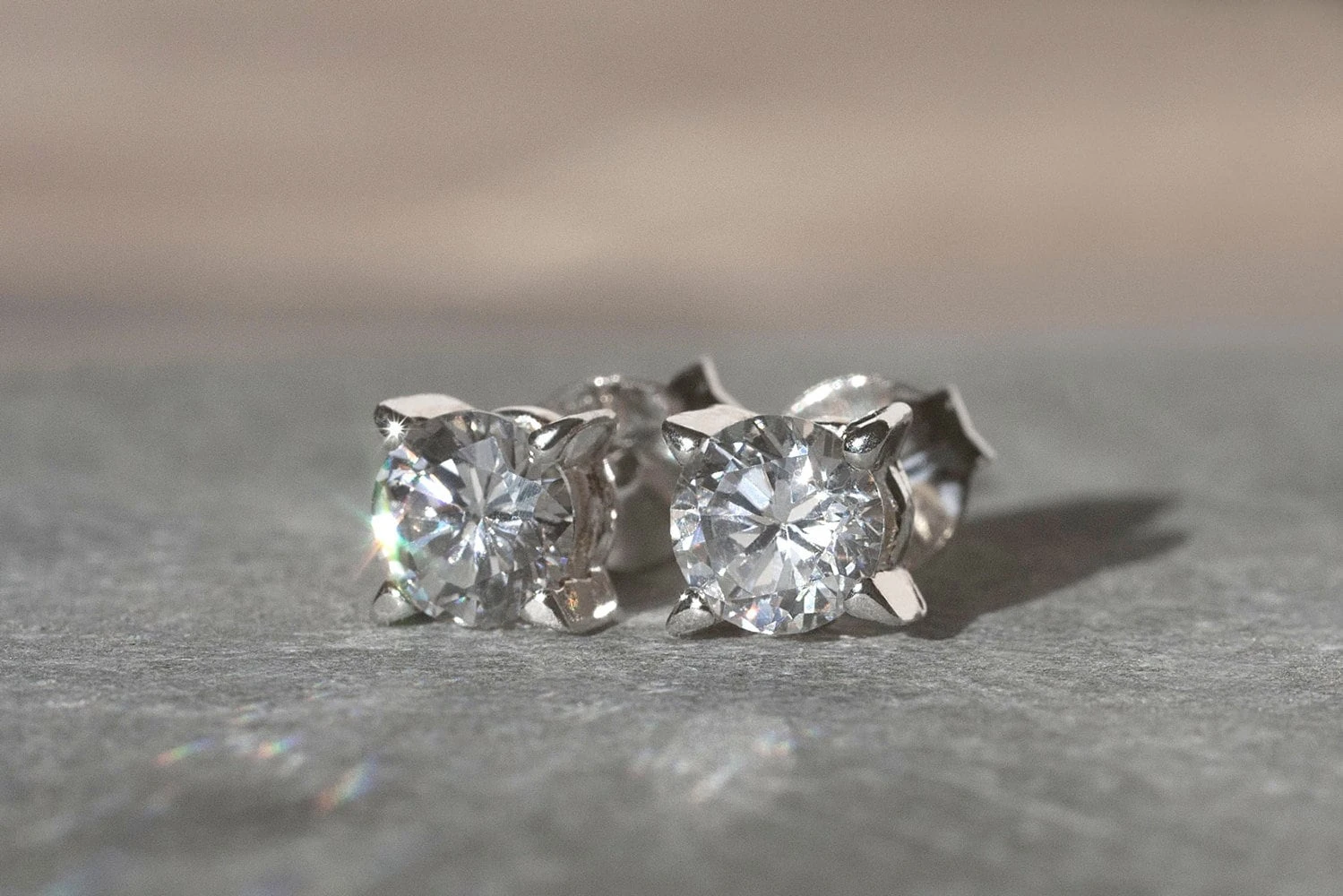 Cubic Zirconia Earrings, CZ Stud Earrings, Cubic Zirconia Stud Earrings, Sterling Silver Earrings, Christmas Earrings 3 Cubic Zirconia Earrings, CZ Stud Earrings, Cubic Zirconia Stud Earrings, Sterling Silver Earrings, Christmas Earrings