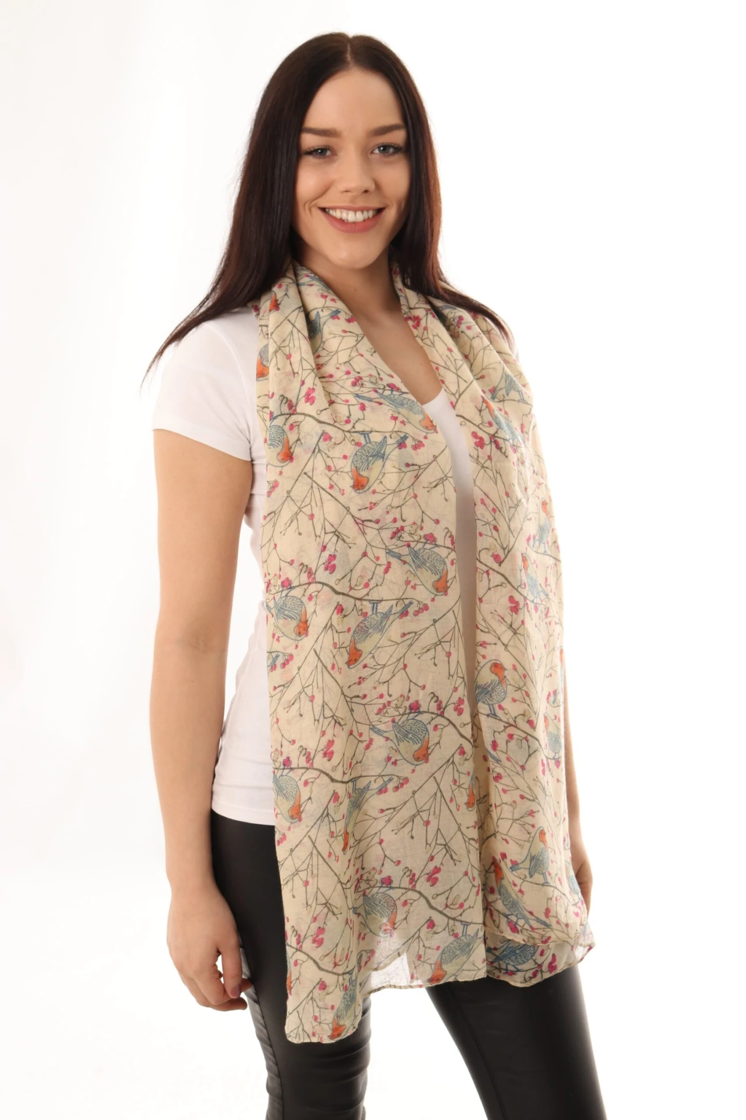 Robin Bird Scarf Women, Personalized Gifts For Her, Bird Print Scarf, Personalised Scarf, Birthday Gifts, Mothers Day Gift, Christmas Gift 9 Robin Bird Scarf Women, Personalized Gifts For Her, Bird Print Scarf, Personalised Scarf, Birthday Gifts, Mothers Day Gift, Christmas Gift - Image 7