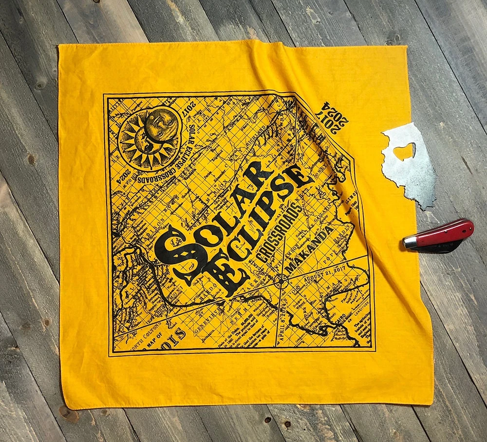 Total Solar Eclipse Map Bandana, Christmas Gift Great American Eclipse 2024 Vintage Map, Gift For Men Gift For Woman Gift Under 20 3 Total Solar Eclipse Map Bandana, Christmas Gift Great American Eclipse 2024 Vintage Map, Gift For Men Gift For Woman Gift Under 20