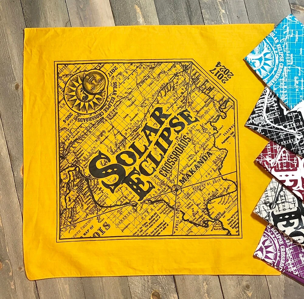 Total Solar Eclipse Map Bandana, Christmas Gift Great American Eclipse 2024 Vintage Map, Gift For Men Gift For Woman Gift Under 20 5 Total Solar Eclipse Map Bandana, Christmas Gift Great American Eclipse 2024 Vintage Map, Gift For Men Gift For Woman Gift Under 20 - Image 3