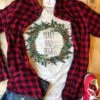 Christmas Shirt For Women Merry And Bright Shirt Christmas Shirts For Her Trendy Christmas Shirt Christmas Gift For Her Winter T Shirt