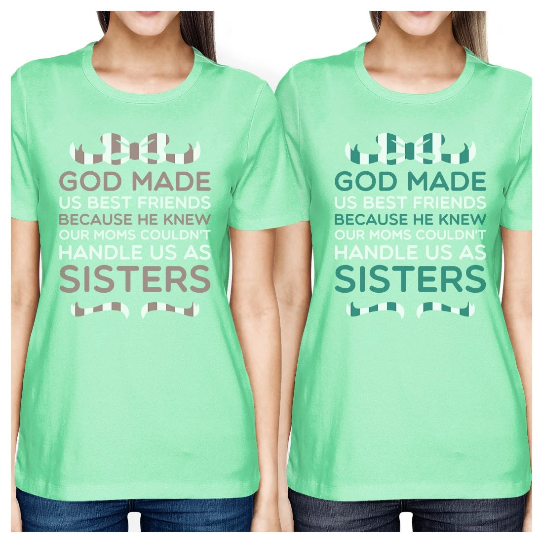 God Made Us Funny Best Friend Shirts | Cute BFF Shirt With Ribbon | Christmas, Birthday Gift For Your BF Like A Sister - BFF Matching Tee 9 God Made Us Funny Best Friend Shirts | Cute BFF Shirt With Ribbon | Christmas, Birthday Gift For Your BF Like A Sister - BFF Matching Tee - Image 7