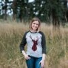 Women's Christmas Shirt - Plaid Deer Ladies Baseball Tee - Grey Raglan Shirt - Rustic Christmas Top - Winter Shirt - Holiday Gift Idea -Jewellery Soldes Boutique il fullxfull.1596308856 7dhf