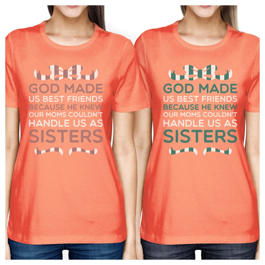 God Made Us Funny Best Friend Shirts | Cute BFF Shirt With Ribbon | Christmas, Birthday Gift For Your BF Like A Sister - BFF Matching Tee 10 God Made Us Funny Best Friend Shirts | Cute BFF Shirt With Ribbon | Christmas, Birthday Gift For Your BF Like A Sister - BFF Matching Tee - Image 8