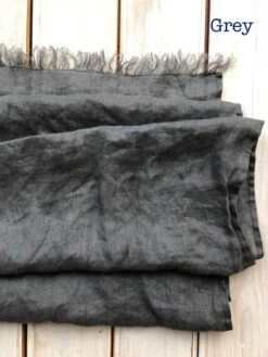Dark Grey Oversized Scarf, Linen Shawl, Womens Shawl, Linen Wraps Shawl, Christmas, Extra Long Scarf, Grey Shawl, Grey Scarf, Gift For Her -Jewellery Soldes Boutique il fullxfull.1655473690 s626