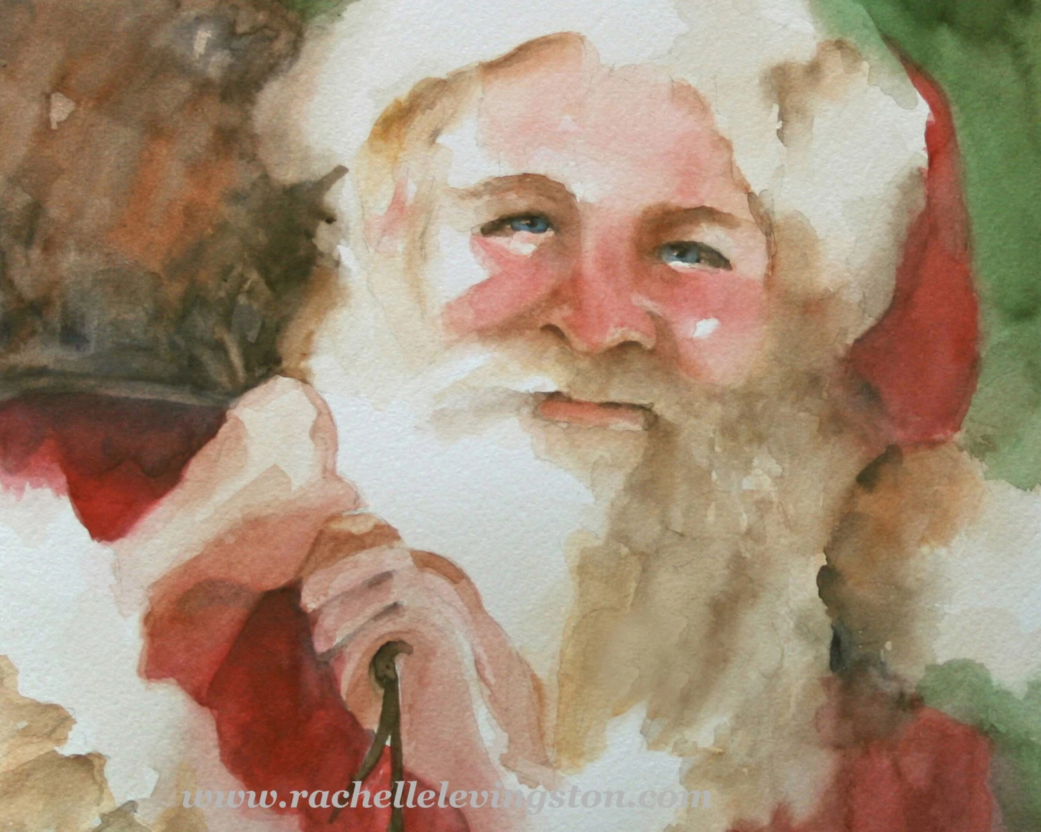 Christmas PRINT Set Of Christmas Paintings Watercolor Santa Reindeer- Holiday Decor- Holiday Watercolor Painting 4 Christmas PRINT Set Of Christmas Paintings Watercolor Santa Reindeer- Holiday Decor- Holiday Watercolor Painting - Image 2