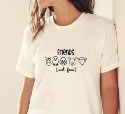 Vegan Shirt, Vegan Design T-shirt, Gift For Vegans, Friends Not Food, Vegan Girl Tshirt, Cute Vegan Shirt, Boho Tee, Christmas Gift