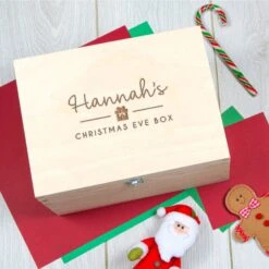 Christmas Eve Box, Personalized Christmas Eve Crate, Large Xmas Eve Box For Children, Solid Pine Wood Box Built To Last, Kids Gift Box -Jewellery Soldes Boutique il fullxfull.1686045390 6yac