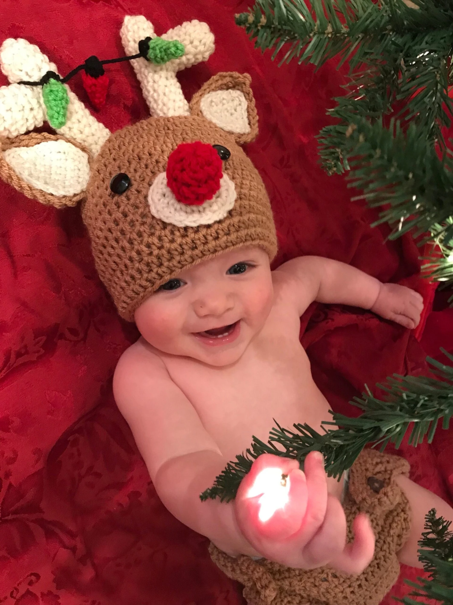 Reindeer Outfit, Christmas Costume, Rudolf, Newborn And 0-3 Month, Reindeer Hat And Diaper Cover 3 Reindeer Outfit, Christmas Costume, Rudolf, Newborn And 0-3 Month, Reindeer Hat And Diaper Cover