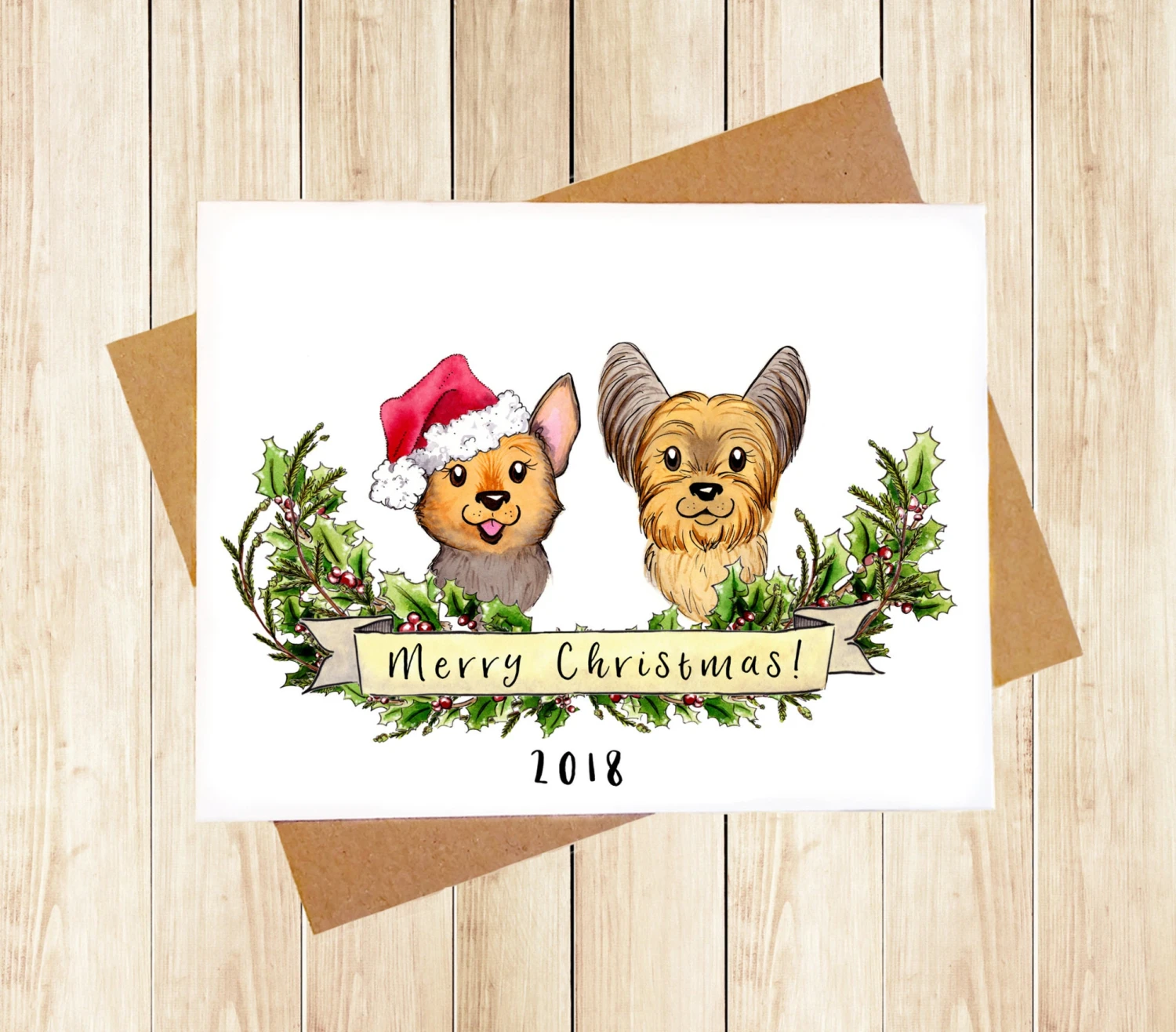 Custom Pet Christmas Card Do G Cat Portrait Personalized Watercolor Portrait Illustration Custom Holiday Greeting Card Christamas Present 3 Custom Pet Christmas Card Do G Cat Portrait Personalized Watercolor Portrait Illustration Custom Holiday Greeting Card Christamas Present