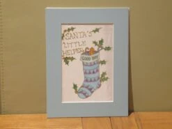 Silk Painting, Original Silk Art, Good Boy Stocking, Santa's Little Helper, Christmas Art, Baby's 1st Xmas, Boy's Gift, Blue, Nursery Art. -Jewellery Soldes Boutique il fullxfull.1715152990 c7jp