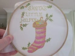 Silk Painting, Original Silk Art, Good Girl Stocking, Santa's Little Helper, Christmas Art, Baby's 1st Xmas, Girl's Gift, Pink, Nursery Art. 19 Silk Painting, Original Silk Art, Good Girl Stocking, Santa's Little Helper, Christmas Art, Baby's 1st Xmas, Girl's Gift, Pink, Nursery Art. -Jewellery Soldes Boutique il fullxfull.1715218494 ev19