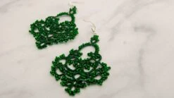 Emerald Green Chandelier Earrings, Tatted Earrings For Women, Sparkly Lace Earrings, Unique Christmas Gifts For Girlfriend -Jewellery Soldes Boutique il fullxfull.1718862776 pbws